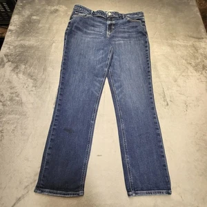 Paige Brigitte Jeans Damen 32 Blau Straight Leg Stretch Denim Medium Wash - Bild 1 von 12