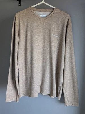 Columbia sportswear long sleeve t-shirt raglan beige omni-wick cotton blend M - Image 1 of 4
