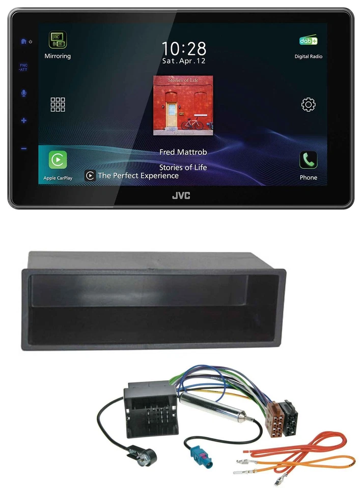 JVC DAB MP3 Bluetooth USB Autoradio für VW Polo, Lupo, Fox, Passat, T5 - Bild 1 von 4