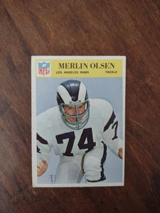 Philadelphia #102 1966 Merlin Olsen Los Angeles Rams arruga - Imagen 1 de 2