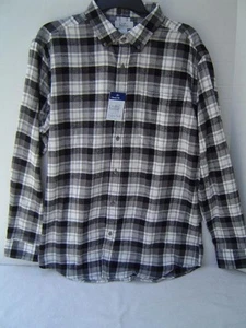 NEW MENS CROFT & BARROW GRAY AND WHITE HEATHER LONG SLEEVE FLANNEL SHIRT XXL - Picture 1 of 5