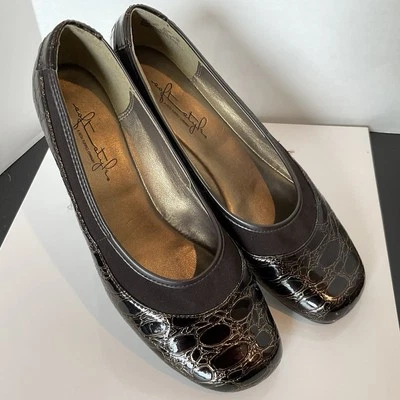 Hush Puppies Estilo Suave Imitación Charol Marrón Talla 8M Foto 1 de 4