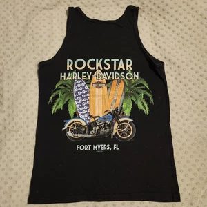 Harley Davidson Motorrad Logo Tank Top schwarz Bike Boards Palms FT MYERS, FL M - Bild 1 von 8