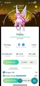 Pokémon Go - Shiny Origin Palkia with Special Background-1mil or 20k stardust - Picture 1 of 1