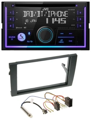 JVC MP3 USB 2DIN DAB Bluetooth CD Autoradio für Audi A4 B6 B7 2001-2008 ISO - Bild 1 von 4