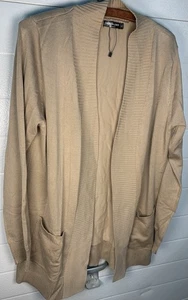 Urban CoCo Tan Women's Long Sleeve Open Front Cardigan Sweater Size XL NWOT - Picture 1 of 8