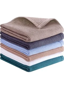 QUILTINA Dish Towels Set,Cotton Waffle Weave, 12 Pack,17 x 25 Inches - Picture 1 of 1
