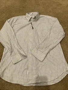 Camisa de Algodón Peter Millar Verde Claro a Cuadros Informal Botón Frontal Talla L - Nueva - Imagen 1 de 9