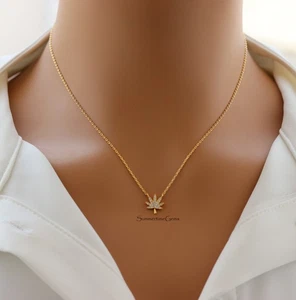STG 18K vergoldet zierliches Schmuck MJ Anhänger Halskette - Bild 1 von 5