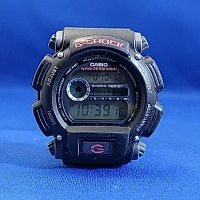 Casio G-Shock DW-9052 Wrist Watch Well Loved Works Good Additional Holes In Band - Image 1 of 4