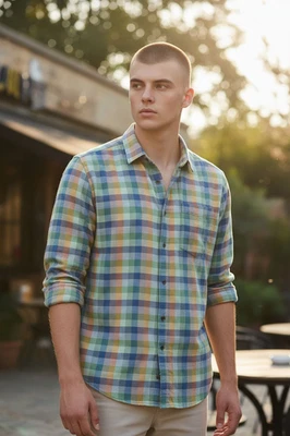 Carbon2cobalt Flannel Shirt Men's Medium Plaid Button Down Effortlessly Cool - Image 1 of 4