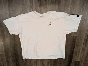 Vintage 90s Nike T-Shirt Men's Size 2XL White Air Jordan Jumpman Logo Made USA - Picture 1 of 6