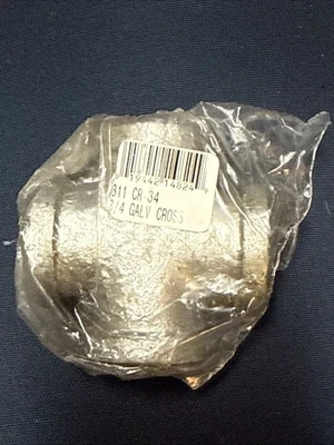 3/4" GALVANIZED MALLEABLE IRON CROSS 4-way TEE fitting pipe npt NEW - Image 1 of 2