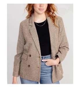 Chaqueta Blazer OLD NAVY 2XL Pata de Gallo Academia Carrera Dinero Antiguo Clásico Oficina - Imagen 1 de 11