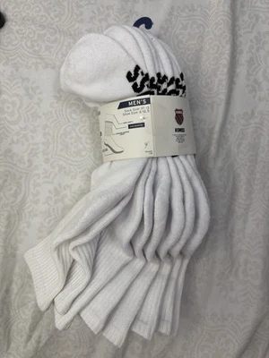 K-Swiss Socks Mens Size 10-13 White Free Shipping  New (Item 293) - Image 1 of 4