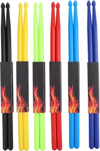 6 Paar 5A Nylon Drumsticks Übung Kunststoff Drumsticks leichte Sticks - Bild 1 von 12