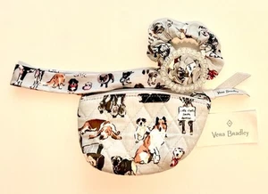 New Vera Bradley Hair Accessories Kit in Dog Show Print Bag Scrunchie Headband - Picture 1 of 5