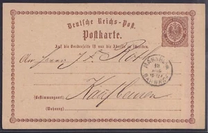 73221) MANNHEIM BAHNHOF Stempel auf Ganzsache Postkarte nach Kaufbeuren - Picture 1 of 2