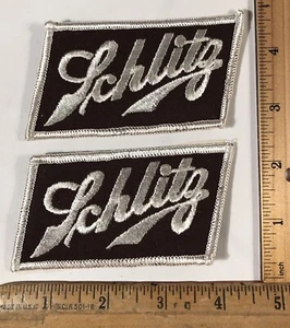Vintage Lot Of 2 Schlitz Beer Malt Liquor Logo Patch Pabst NOS Iron On - Picture 1 of 2