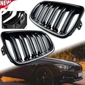 Parrillas delanteras negras brillantes para BMW Serie 3 F30 328i 335i 2012-2018 - Imagen 1 de 10