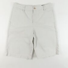 Vinevard Vines Shorts Size 18 Youth Bermuda Mid Rise White Denim Cotton Pockets