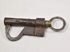 🌈 Antico Lucchetto pad lock a cannone con chiave a vite, Germania XVII Secolo