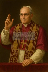 POPE LEO XIV ROBERT FRANCIS PREVOST CHRISTIAN CATHOLIC PAINTING AI 4X6 POSTCARD - Picture 1 of 5