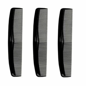 Juego de peine de pelo fino grueso negro de 8 pulgadas paquete de 3 tocador Comfort Axis - Imagen 1 de 5
