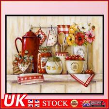 Full Cross Stitch 11CT Cotton Thread DIY Kitchen Objects Printed Embroidery Kits