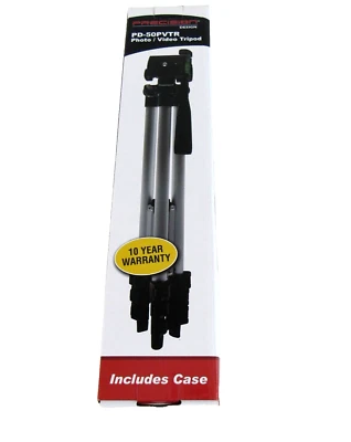 Precision Design Photo/Video Tripod PD-50PVTR with Carrying Case Compact 50" - Image 1 of 4