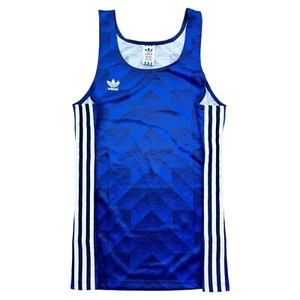 Adidas vintage Tank Top Damen Gr. D4 M BW 47cm 80er jersey Trikot Singlet shirt - Picture 1 of 3