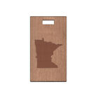 Minnesota - Wooden Rectangle Luggage ID Name Tag with Your Name & Address NEW!