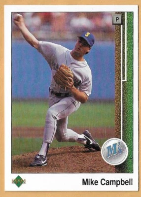 MIKE CAMPBELL SEATTLE MARINERS #337 - UPPER DECK NM-MT 1989 - Image 1 of 2