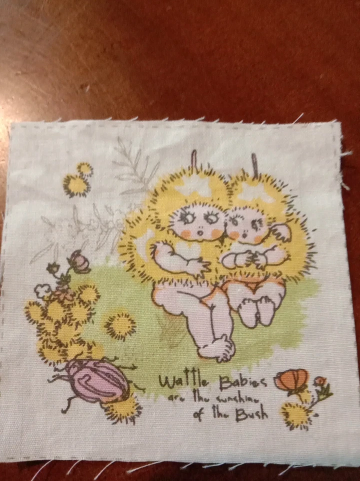 Vintage May Gibbs Gumnut Babies Fabric Patch - image 1 of 2