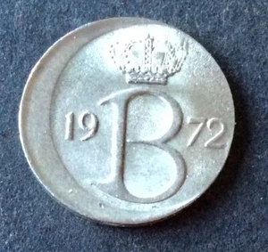 Belgium - Rare 25 Centimes 1972 FR needed - cap - offstrike - Picture 1 of 2