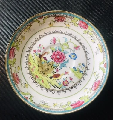 ANTIGUO PLATILLO MULTICOLOR CON PATRÓN DE ÁRBOL INDIO COALPORT INGLATERRA Foto 1 de 4