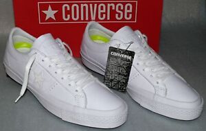 Converse 155547C ONE STAR OX Echt PRO Leder Schuhe Sneaker Boots 44 Blanco White