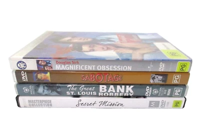 Hollywood Classic Movie Bundle x4 DVDs PG PAL R4 Tested Titles in Description - Image 1 of 4