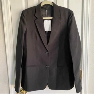 Helmut Lang Damen Blazer Jacke neu mit Etikett Größe 6 matt Viskose schwarz geknöpft Cady - Bild 1 von 12