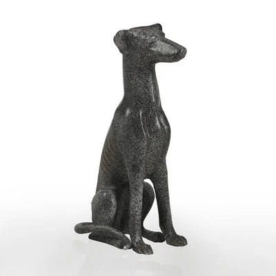 Escultura de estatua de galgo leal de aluminio fundido SPI Home de 18,5 pulgadas de alto Foto 1 de 3