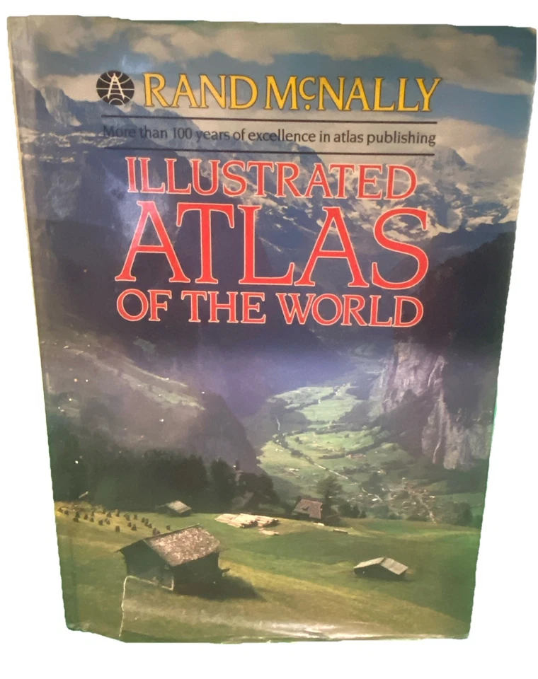 Illustrated Atlas of the World: Rand McNally Hardcover Large Book 1988 Vintage - Image 1 of 4