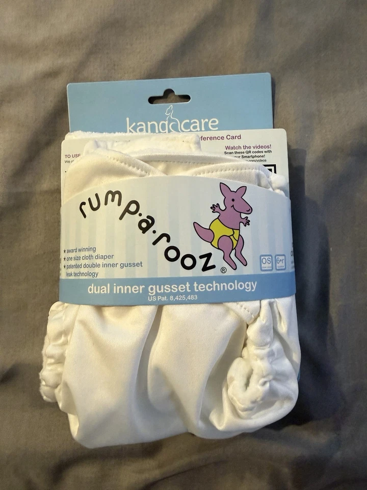 Kanga Care Rumparooz One Size Pocket Cloth Diaper NWT CLOTH DIAPER New White - Image 1 of 4
