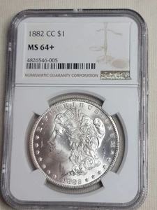 1882 CC $1 Morgan Silver Dollar NGC MS-64+. Strike & Luster ARE Outstanding!!! - Picture 1 of 5