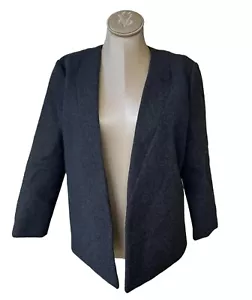 Kate Spade Saturday Behind The Seems Steel Grey Blazer Women’s Large - Picture 1 of 14