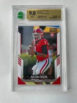 2021 Score Football JUSTIN FIELDS Rookie RC #360 MNT 9.0 CHICAGO BEARS - Image 1 of 2