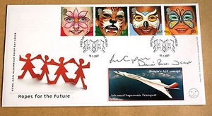 THE FUTURE 2001 ROYAL MAIL FDC CONCORDE SIGNED BY DAVID ROWLAND & LIAM COOPER - Picture 1 of 3