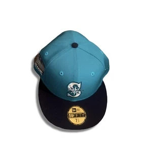 7 5/8 Hat Club SEATTLE MARINERS KINGDOME PATCH HAT - TEAL, NAVY - Picture 1 of 4