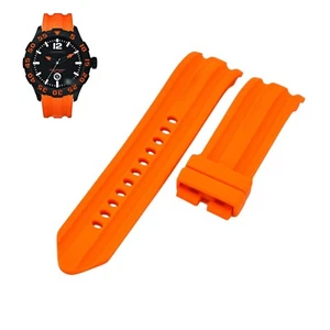 A20044G Uhrenarmband 24 mm orangefarbenes Kautschuk für Nautica - Bild 1 von 7