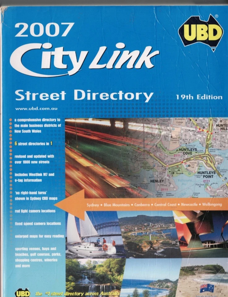 AUSTRALIANA ,2007 UBD CITY LINK STREET DIRECTORY , SYDNEY , BLUE MOUNTAINS etc - image 1 of 1