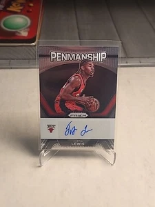 2023-24 Panini Prizm Penmanship Justin Lewis #PNM-JWS Auto - Bild 1 von 4